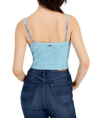 Women's Cropped Sweater Tank Top Maui Blue $14.17 Sweaters