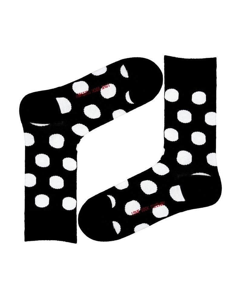 Big Polka Organic Cotton Polka Dots Crew Socks Black $11.04 Socks