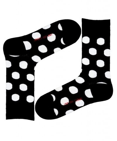 Big Polka Organic Cotton Polka Dots Crew Socks Black $11.04 Socks