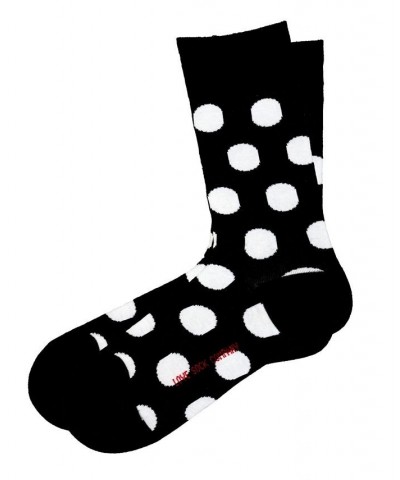 Big Polka Organic Cotton Polka Dots Crew Socks Black $11.04 Socks