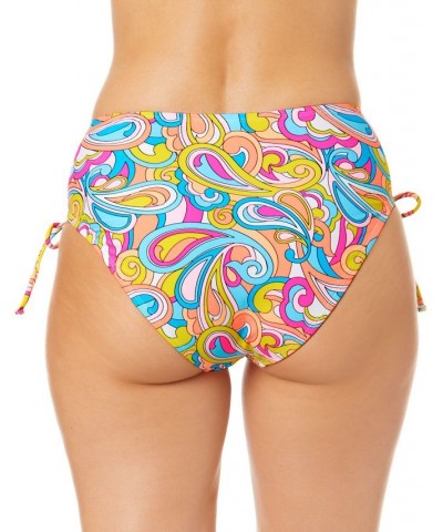 Juniors' Swirl Girl Side-Tie High-Waist Bikini Bottoms Multi $14.40 Swimsuits