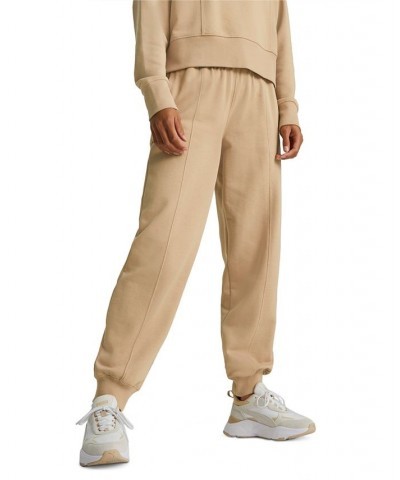 Women's Her Cotton High-Rise Drawstring Pants Tan/Beige $31.50 Pants