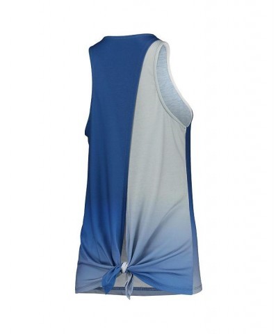 Women's Royal Los Angeles Dodgers Gradient Tie-Back Racerback Tank Top Royal $21.50 Tops