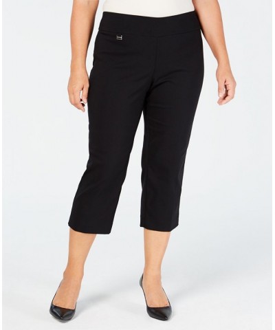 Plus Size Tummy-Control Capri Pants Black $17.50 Pants