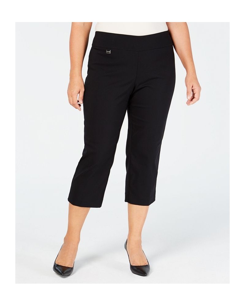 Plus Size Tummy-Control Capri Pants Black $17.50 Pants