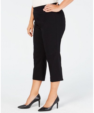 Plus Size Tummy-Control Capri Pants Black $17.50 Pants