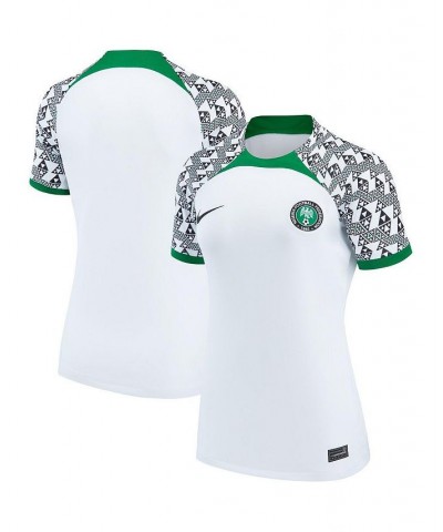 Women's White Nigeria National Team 2022/23 Away Breathe Stadium Replica Blank Jersey White $31.50 Jersey