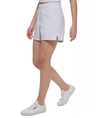 Women's Embroidered-Logo Shorts Optic Heather $23.98 Shorts