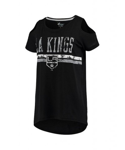 Women's Black Los Angeles Kings Clear The Bases Scoop Neck T-shirt Black $23.84 Tops