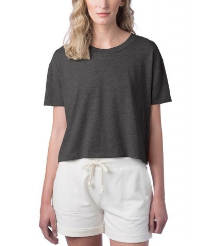 Women's Go To Headliner Cropped T-shirt Dark Heather Gray $14.99 Tops