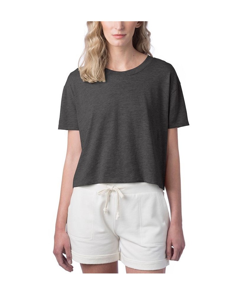 Women's Go To Headliner Cropped T-shirt Dark Heather Gray $14.99 Tops