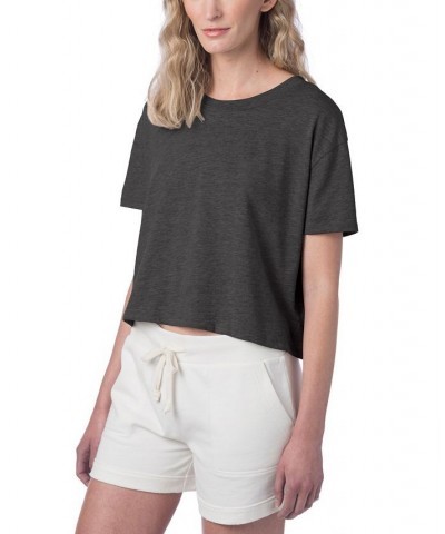 Women's Go To Headliner Cropped T-shirt Dark Heather Gray $14.99 Tops