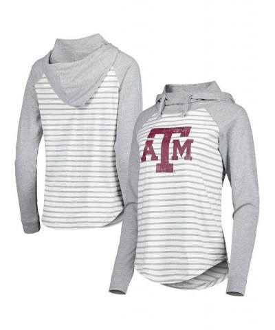 Women's Heathered Gray White Texas A&M Aggies Gloria Raglan Long Sleeve Hoodie T-shirt Heathered Gray, White $26.40 Tops