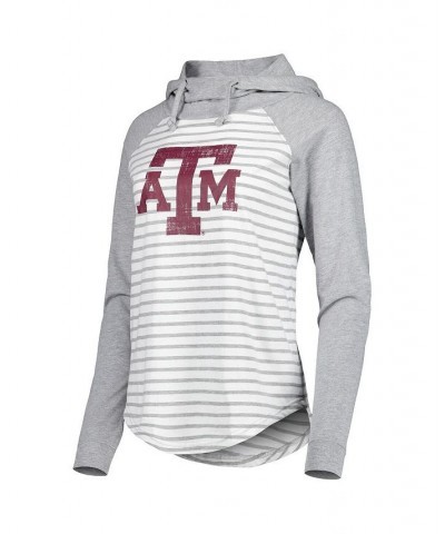 Women's Heathered Gray White Texas A&M Aggies Gloria Raglan Long Sleeve Hoodie T-shirt Heathered Gray, White $26.40 Tops