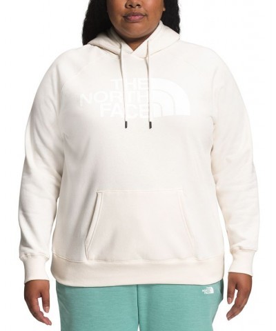 Plus Size Half Dome Pullover Hoodie Gardenia White/TNF White $40.50 Sweatshirts