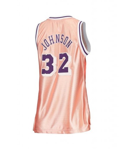 Women's Magic Johnson Pink Los Angeles Lakers 75th Anniversary Rose Gold 1984 Swingman Jersey Pink $55.50 Jersey