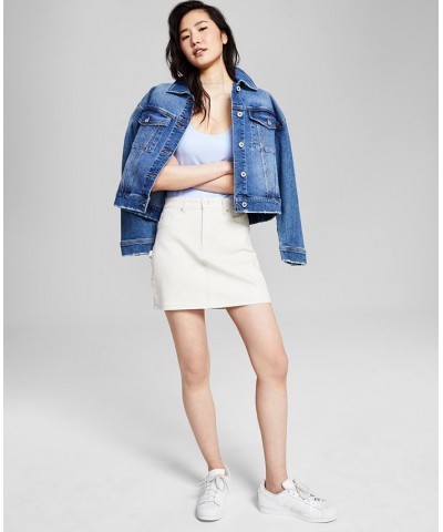 Women's Denim Utility Skirt Gray $27.44 Skirts