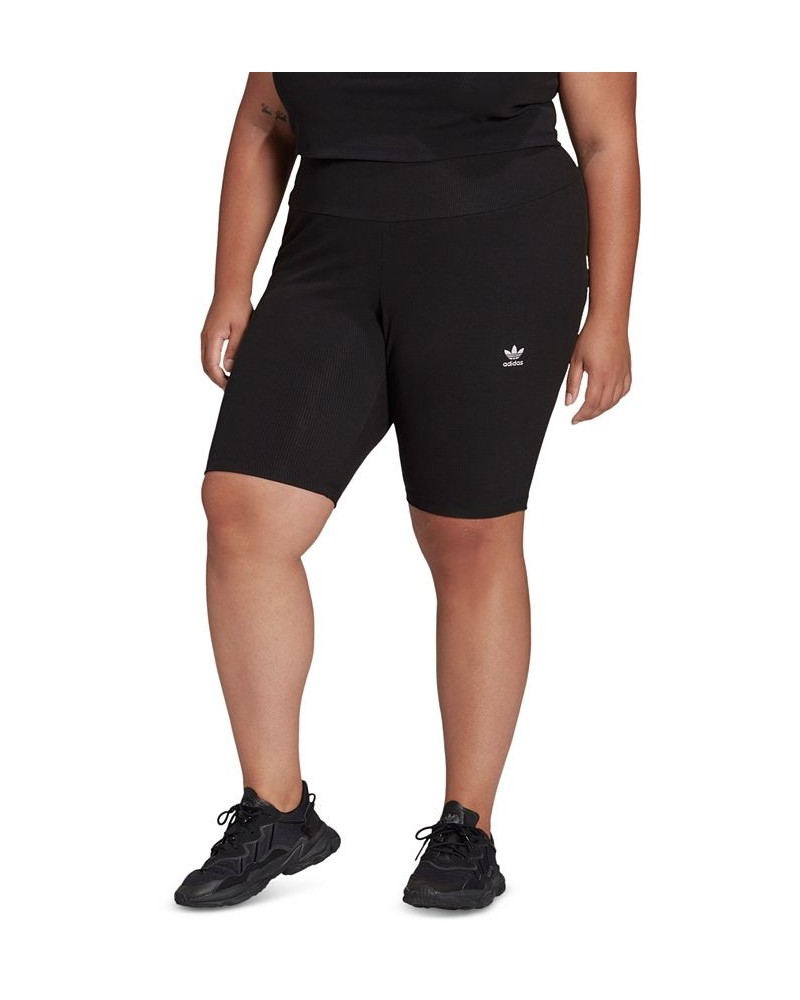 Plus Size Adicolor Essentials Biker Shorts Black $21.03 Shorts