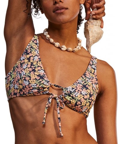 Juniors' Pt Beach Classics Floral-Print Bikini Top Mood Indigo Ditsy Love $29.12 Swimsuits