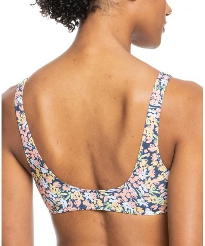 Juniors' Pt Beach Classics Floral-Print Bikini Top Mood Indigo Ditsy Love $29.12 Swimsuits