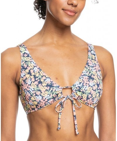 Juniors' Pt Beach Classics Floral-Print Bikini Top Mood Indigo Ditsy Love $29.12 Swimsuits