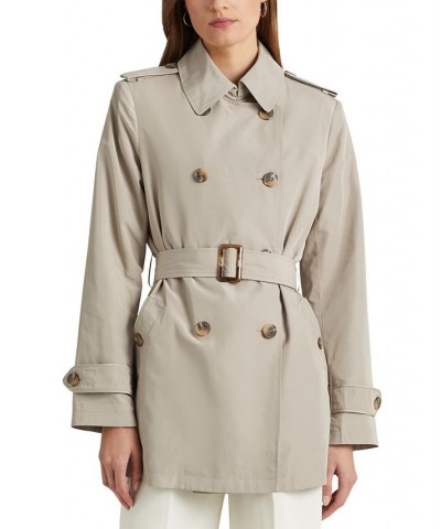 Women's Double-Breasted Trench Coat Tan/Beige $52.54 Coats