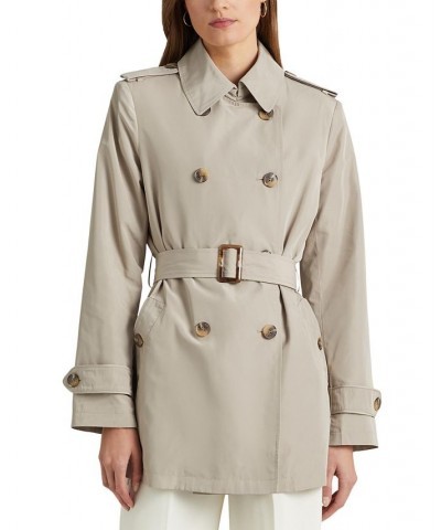 Women's Double-Breasted Trench Coat Tan/Beige $52.54 Coats