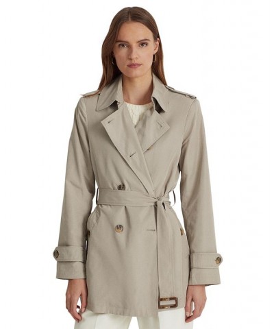 Women's Double-Breasted Trench Coat Tan/Beige $52.54 Coats