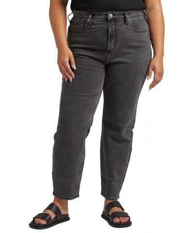 Plus Size Highly Desirable High Rise Straight Leg Jeans Black $32.94 Jeans