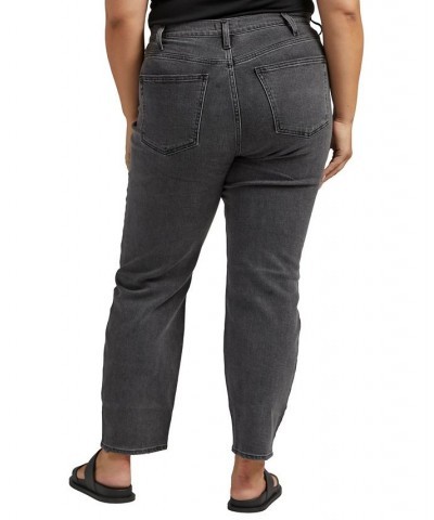 Plus Size Highly Desirable High Rise Straight Leg Jeans Black $32.94 Jeans