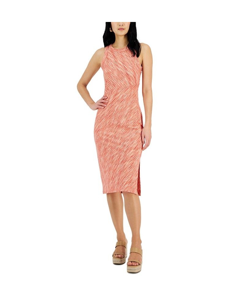 Women's Ribbed Midi Dress Pink $32.85 Dresses