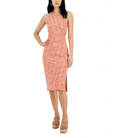 Women's Ribbed Midi Dress Pink $32.85 Dresses