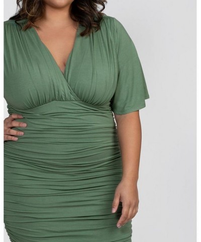 Women's Plus Size Rumor Ruched Dress Pink $41.40 Dresses