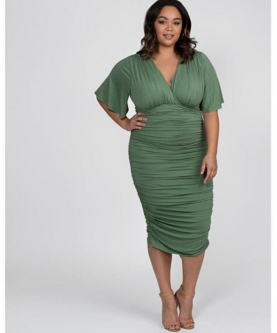 Women's Plus Size Rumor Ruched Dress Pink $41.40 Dresses