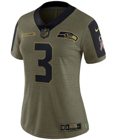 Women's Russell Wilson Olive Seattle Seahawks 2021 Salute To Service Limited Player Jersey Olive $52.06 Jersey