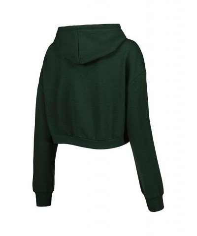 Women's Green Green Bay Packers Cropped Pullover Hoodie Green $45.60 Sweatshirts