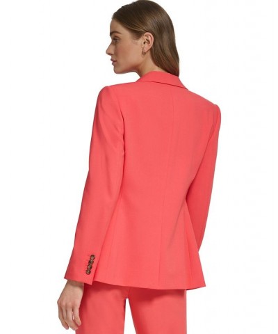 Women's One-Button Notched-Collar Blazer Cayenne $74.50 Jackets