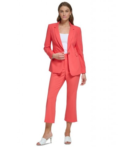 Women's One-Button Notched-Collar Blazer Cayenne $74.50 Jackets