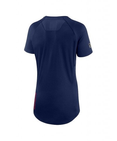 Women's Branded Navy Washington Capitals Authentic Pro Rink Raglan Tech T-shirt Navy $25.07 Tops