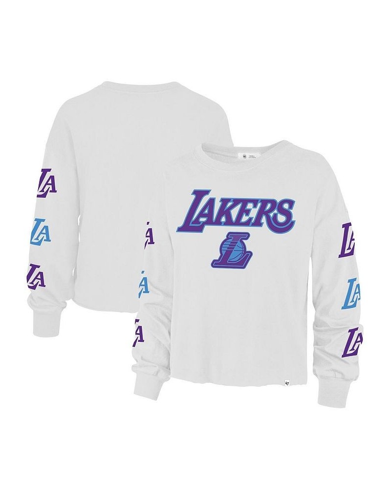 Women's White Los Angeles Lakers 2021/22 City Edition Call Up Parkway Long Sleeve T-shirt White $22.35 Tops