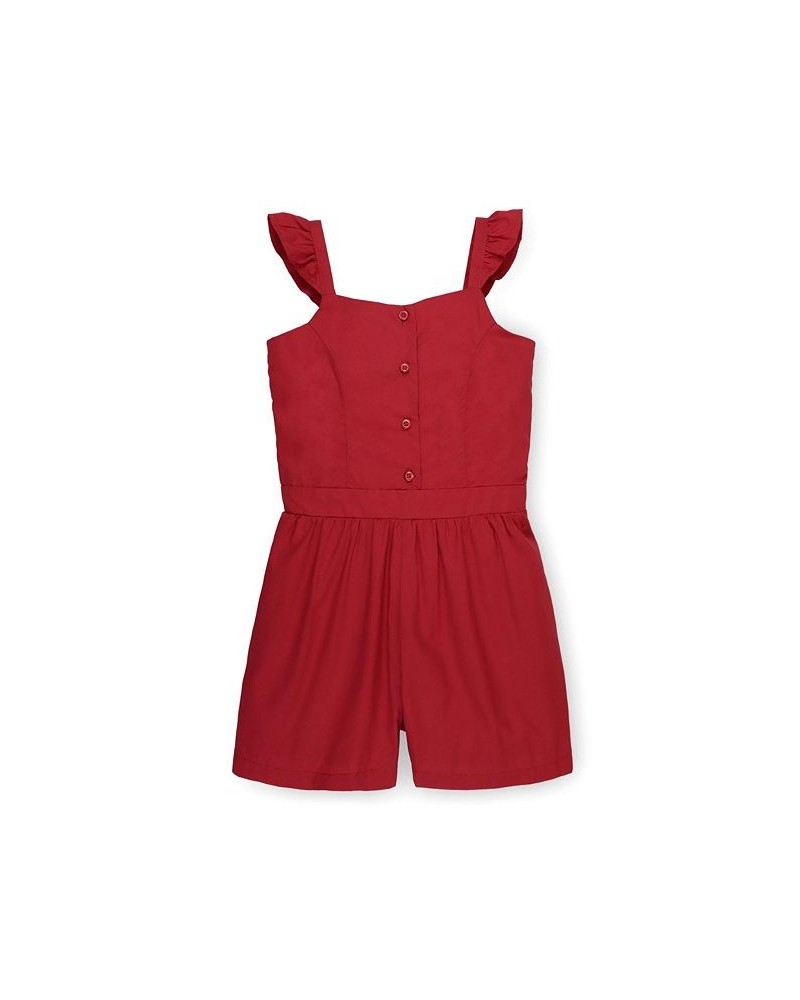 Mommy & Me Organic Cotton Sleeveless Rompers in Navy Seersucker Red Dobby Stripe $26.38 Pants