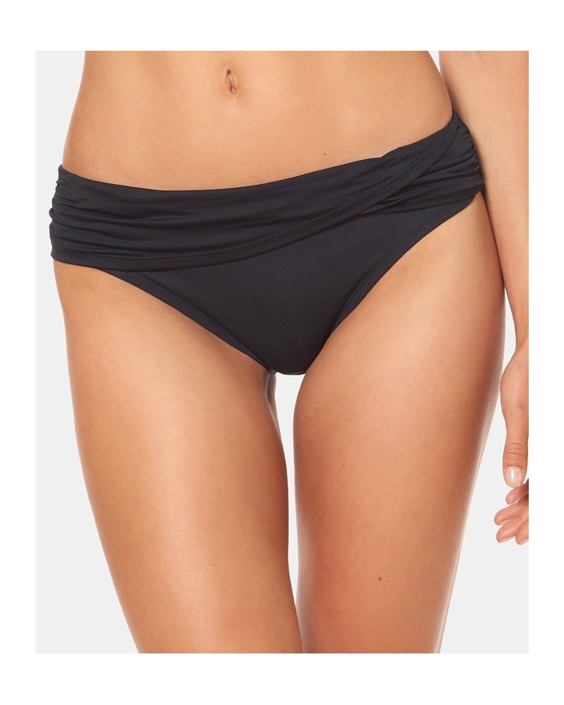 Women's Behind-The-Seams Halter Bikini Top & Matching Bottoms Black $41.08 Swimsuits