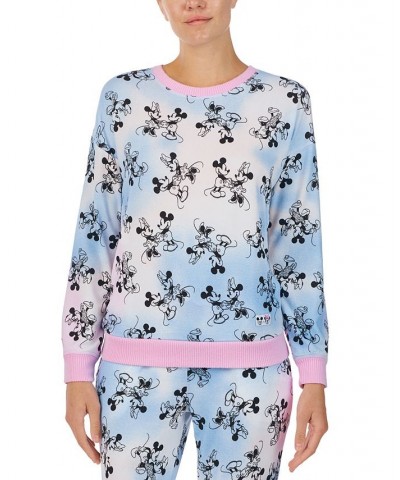 Mickey Mouse Knit Crewneck Pajama Sweatshirt Pink $10.80 Sleepwear