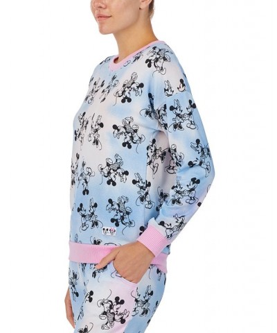 Mickey Mouse Knit Crewneck Pajama Sweatshirt Pink $10.80 Sleepwear