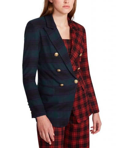 Multi-Plaid Simone Button Front Blazer Multi $41.08 Jackets