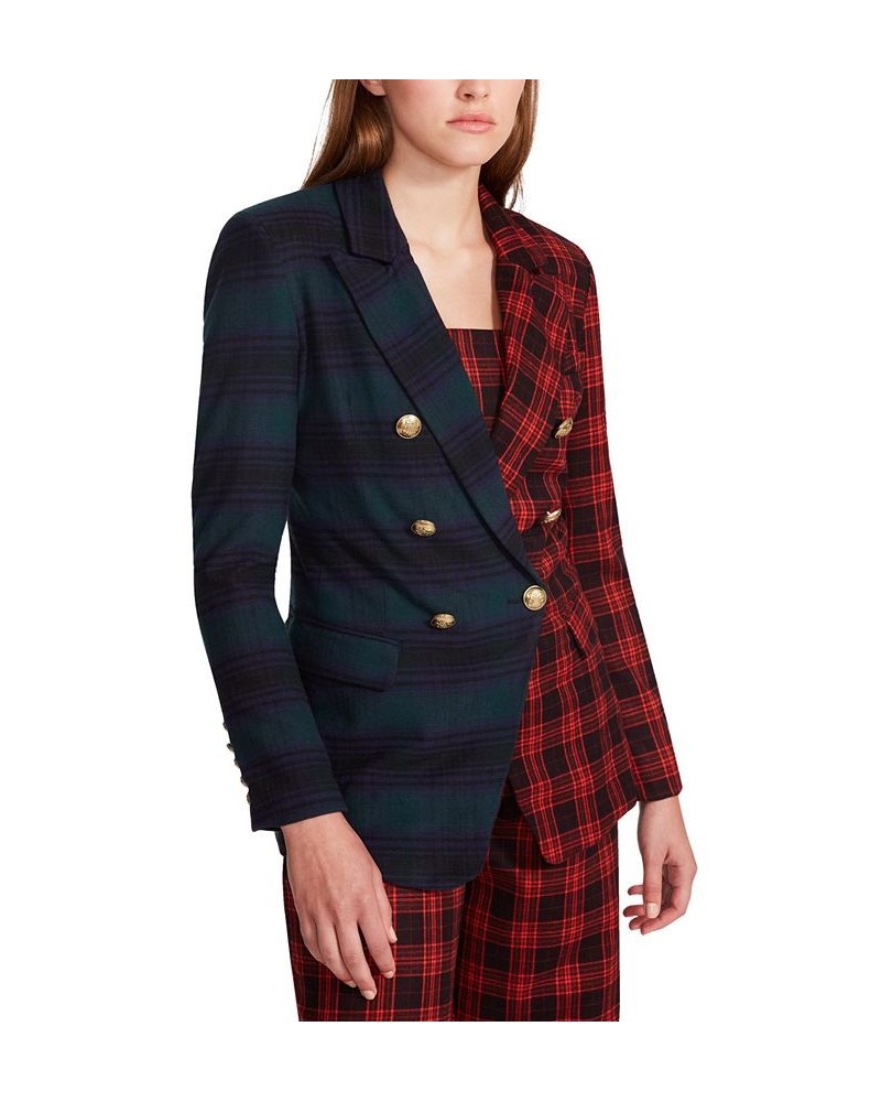 Multi-Plaid Simone Button Front Blazer Multi $41.08 Jackets