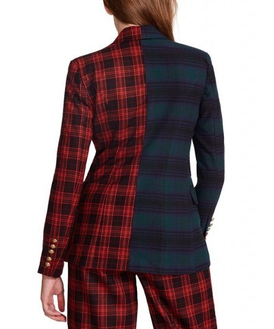 Multi-Plaid Simone Button Front Blazer Multi $41.08 Jackets