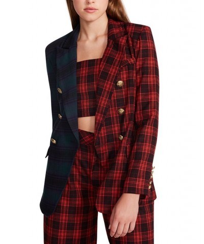 Multi-Plaid Simone Button Front Blazer Multi $41.08 Jackets