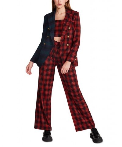 Multi-Plaid Simone Button Front Blazer Multi $41.08 Jackets