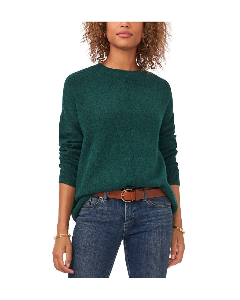 Long Sleeve Extend Shoulder Sweater Green $17.26 Sweaters